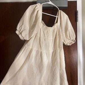 Mustard Seed Cream Babydoll Dress